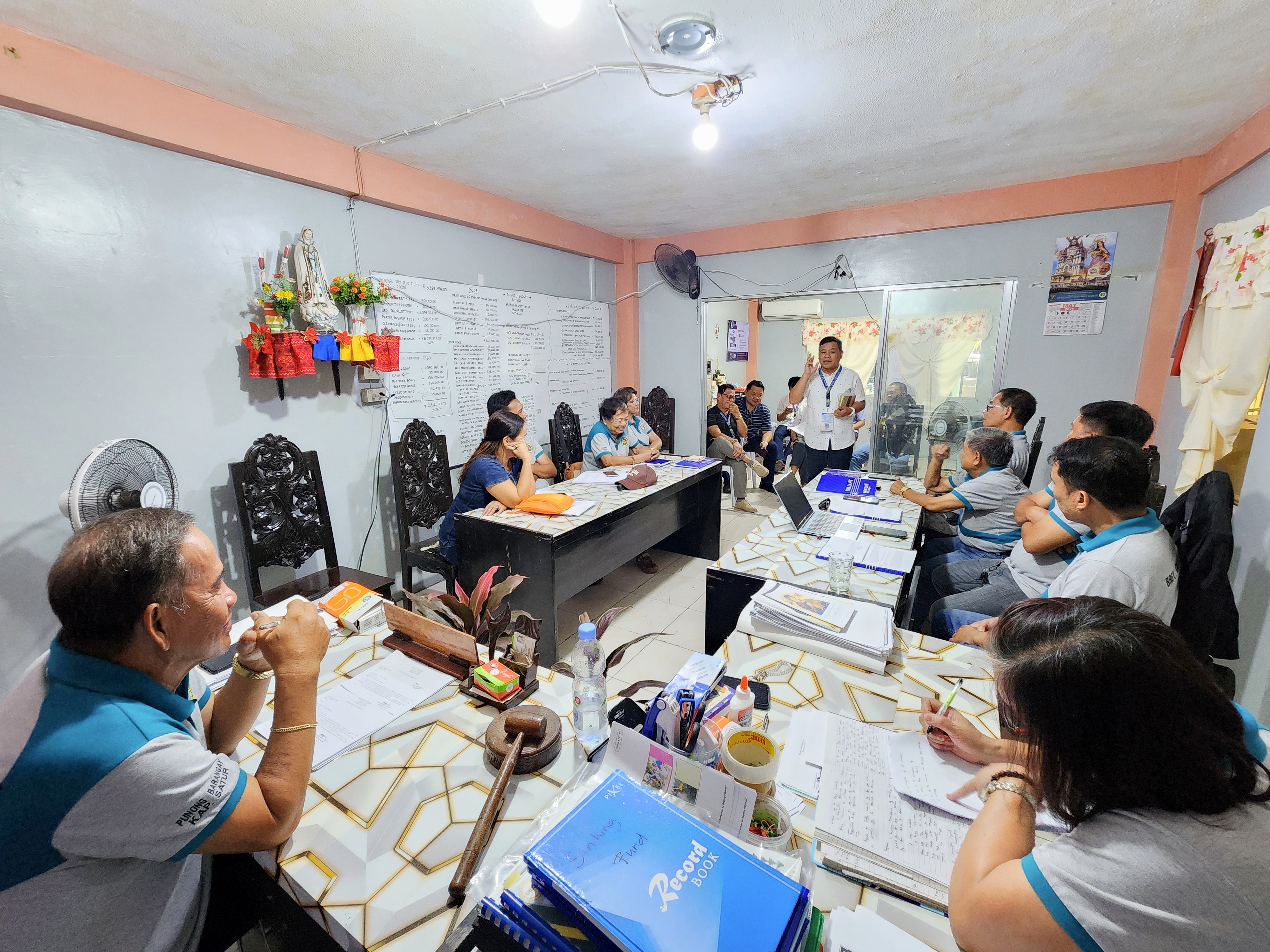 Forum on Legislative Processes and Document Filling continues in Barangay Cavite East, Palo, Leyte, led by the Committee on Rules and supported by SB consultant and staffs.