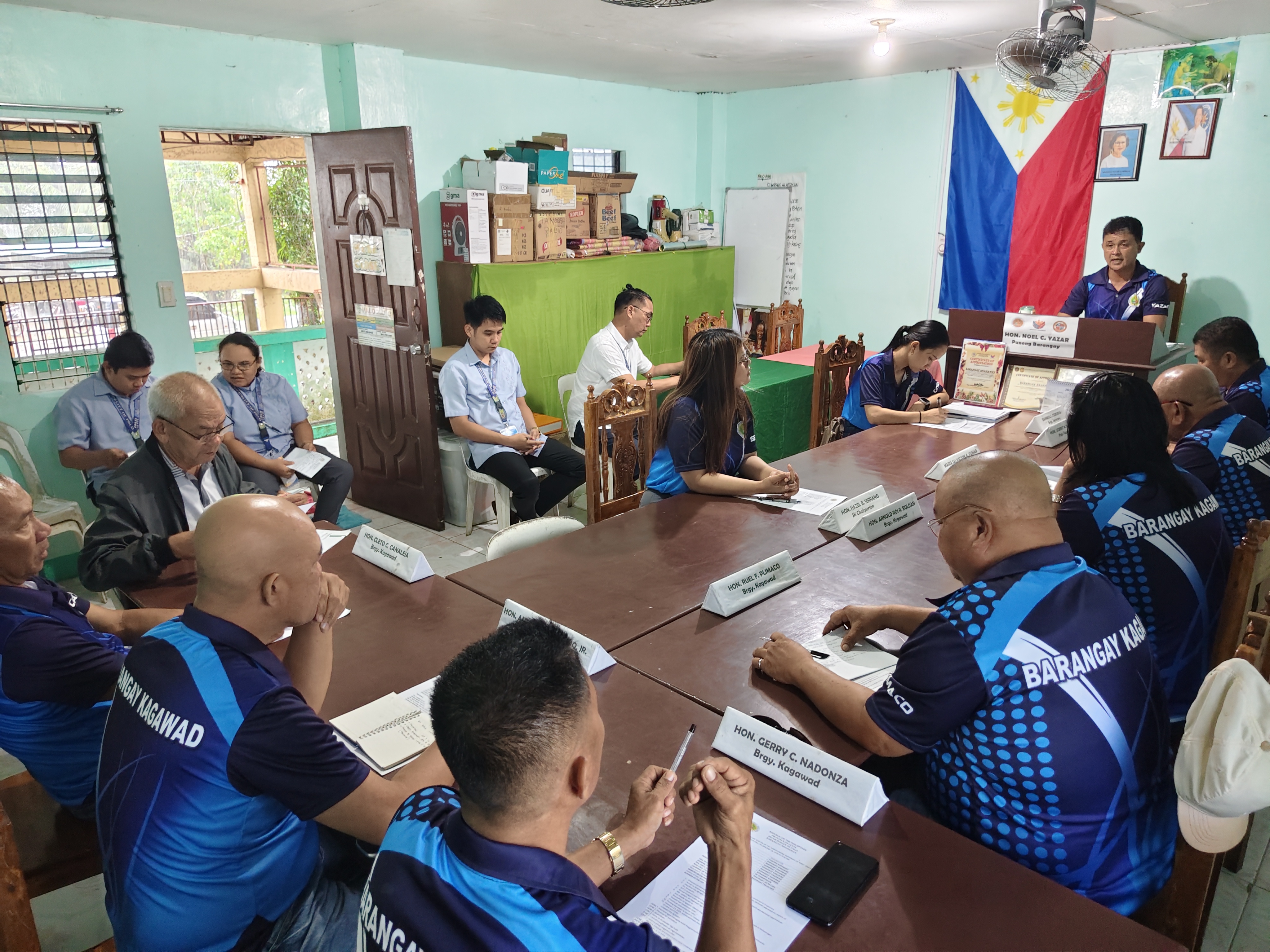 Forum on Legislative Processes and Document Filling continues in Barangay Anahaway, Palo, Leyte, led by the Committee on Rules and supported by SB consultant and staffs.