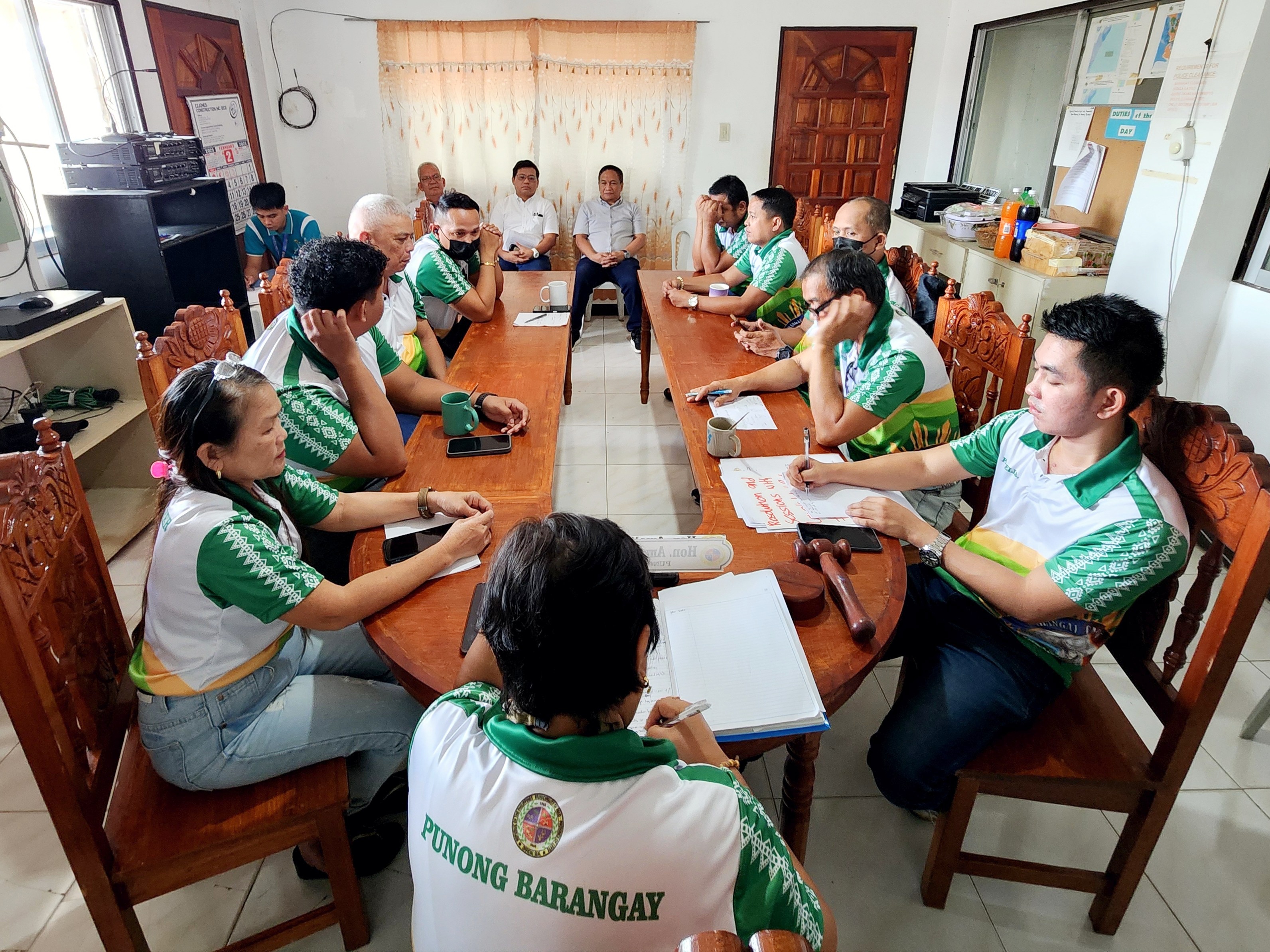 Forum on Legislative Processes and Document Filling continues in Barangay Campetic, Palo, Leyte, led by the Committee on Rules and supported by SB consultant and staffs.